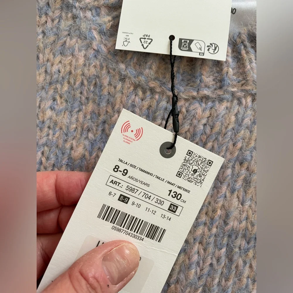 Zara kids pink purple Sweater Vest